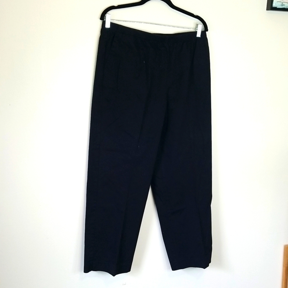 Alfred Dunner Black Wide Leg Pants Size 16